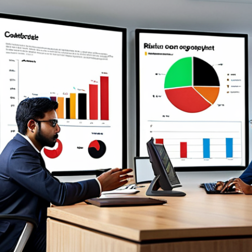 **

A diverse group of professionals in a modern office setting, collaborating on risk management strategies. The scene includes charts, graphs, and financial models displayed on large screens. Emphasize teamwork, problem-solving, and the dynamic environment of a risk consultancy firm. Include subtle Indian design elements in the office space to cater to the intended audience.

**