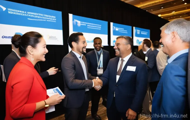 재무위험관리사의 필수 네트워크 그룹 - **Prompt 2: Digital Networking and Global Connection**
    "A compelling, close-up shot focusing on ...