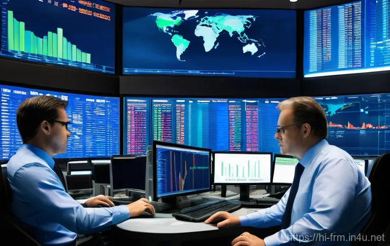 재무위험관리사의 필수 자질과 역량 - **Prompt 1: Decoding the Market's Pulse**
    A highly detailed, realistic image of a diverse group ...