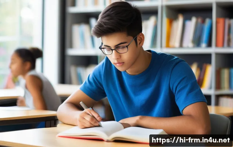 FRM 공부 중 슬럼프 극복법 - **Prompt 1: Focused Student in Diverse Study Environments**
    "A young adult student, appearing fo...